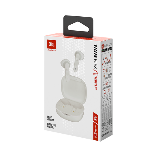 Auricular JBL Wave Flex Blanco