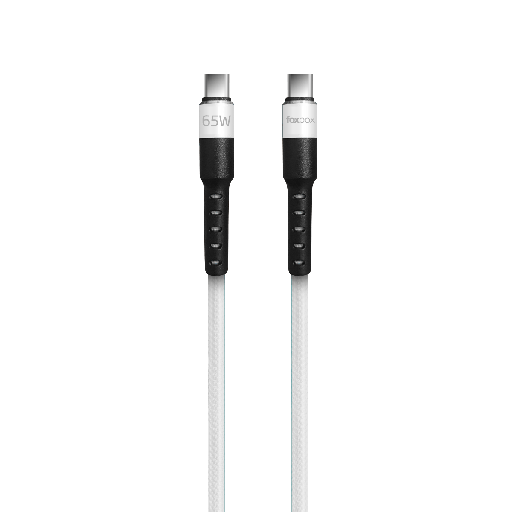 [CAFBROUNDTIPOC] Cable Foxbox Round Pro 1.25 Metros Lightning Tipo C Blanco 